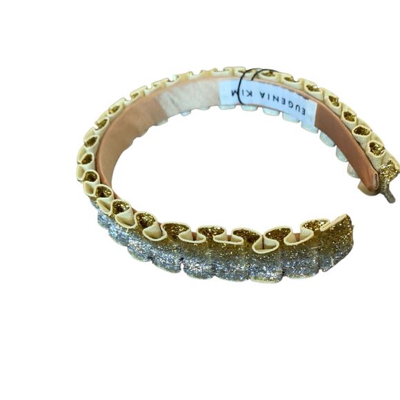 Eugenia Kim Rafaela Headband Holiday XMAS Metallic Velvet Gold Silver Ombre NWT main image 5